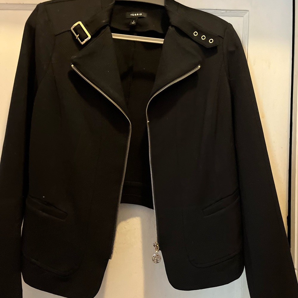 Black jacket with gold detail